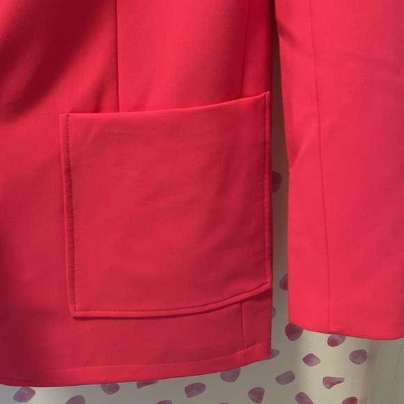 Hot Pink Zara Menswear Style Blazer with Tortoise Buttons NWT Size Small - Picture 2 of 10
